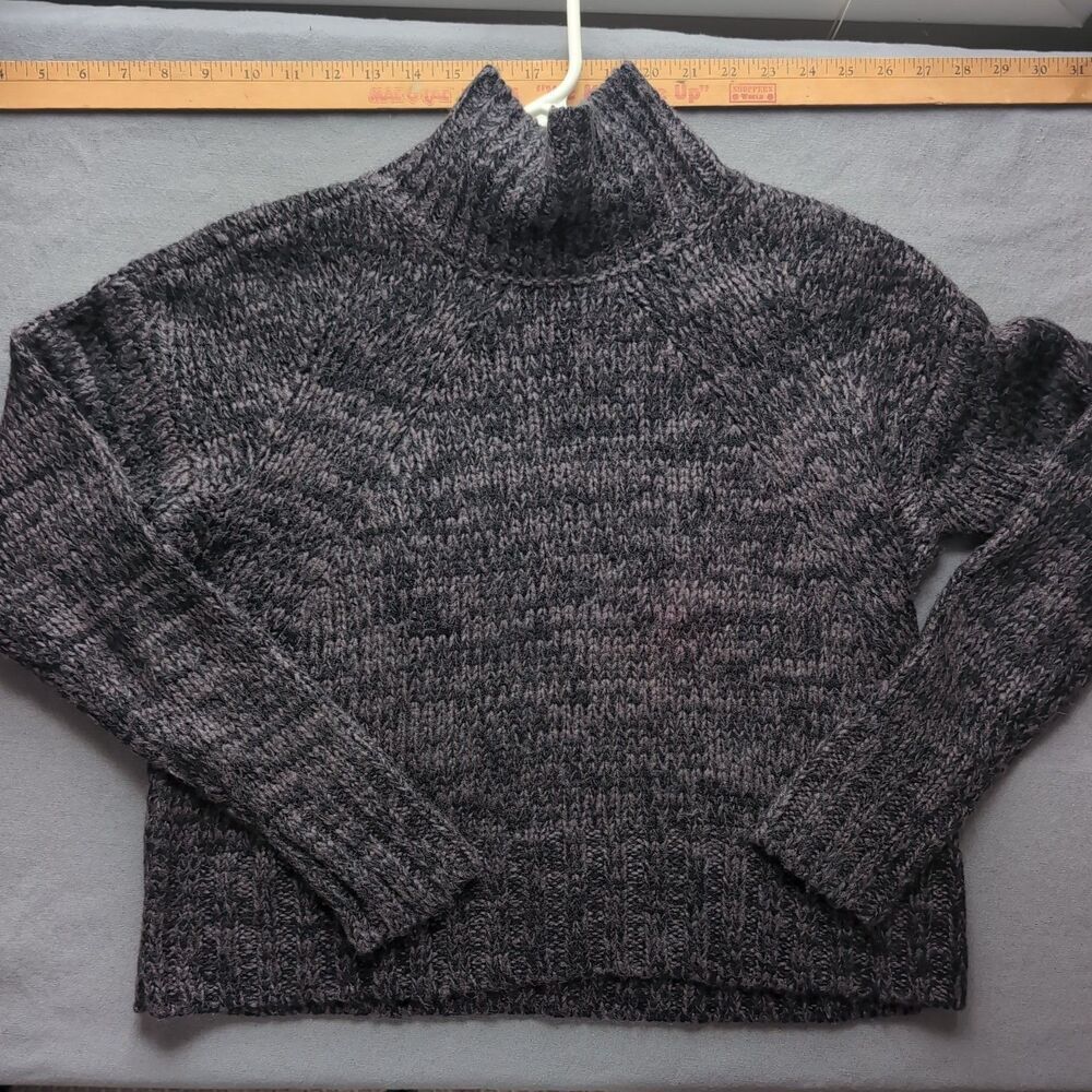 Romeo & Juliet Couture Sweater Mock Neck Pullover Chunky Knit Drop Sleeve M